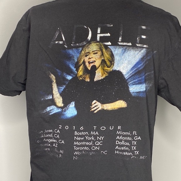ADELE TOUR 2016 DISTRESSED T-SHIRT - Picture 3 of 3